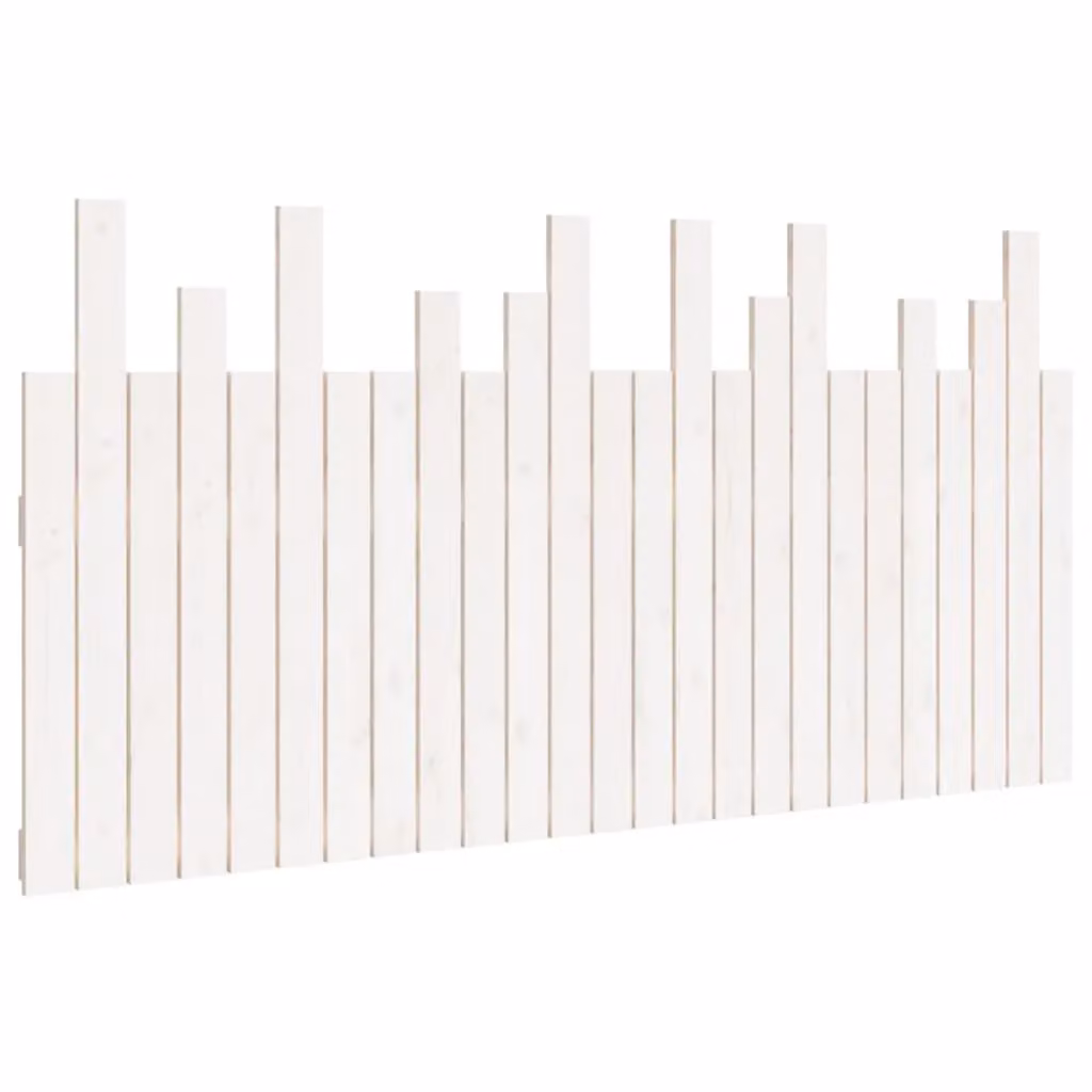 Berkfield Home White Solid Pine Wood Wall Mounted Headboard W: 159.5 cm, D: 3 cm, H: 80 cm – 2