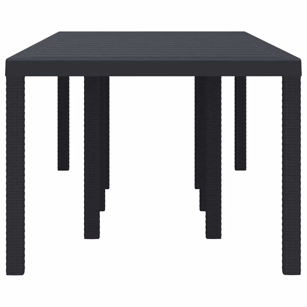 Berkfield Home Anthracite Poly Rattan Garden Table in Dark Grey, W: 250 cm, D: 100 cm, H: 73 cm – 4