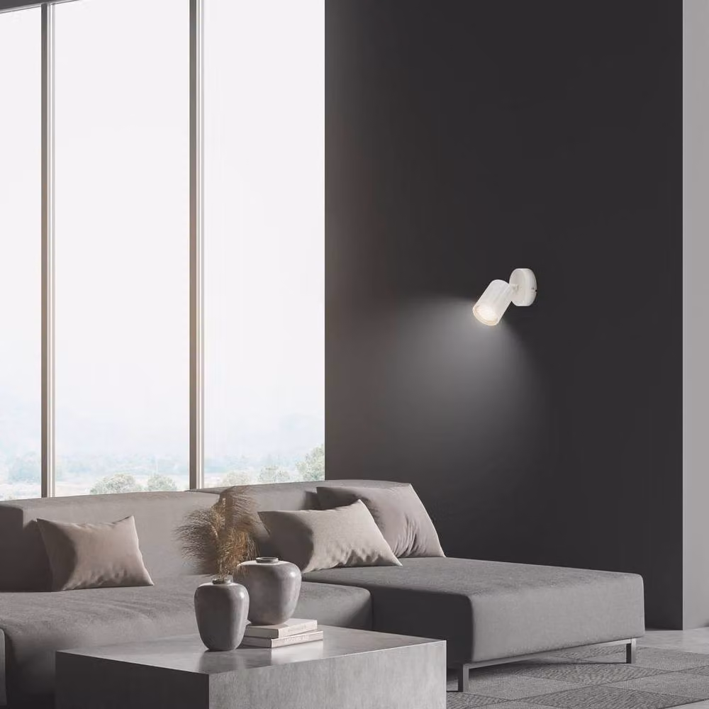 Briloner White Metal Adjustable Wall Lamp with GU10 Spotlight, W/D/H: 8 x 8 x 12.5 cm – 6