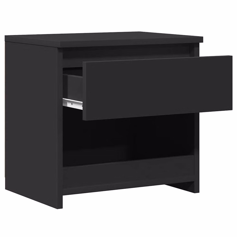 Berkfield Home Black Bedside Cabinet W/D/H: 40 x 30 x 39 cm – 7