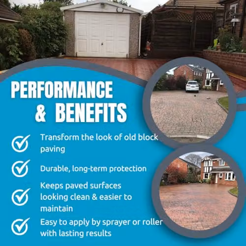 Smartseal Silk Finish Block Sealer Transparent Acrylic Wet Look Sand Hardener and Weed Inhibitor for Driveways and Patios (4 x 5 Litre) – 4
