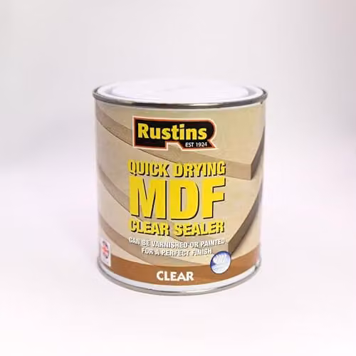 Rustins Quick Drying Water Based MDF Sealer, Clear, 500ml – 1