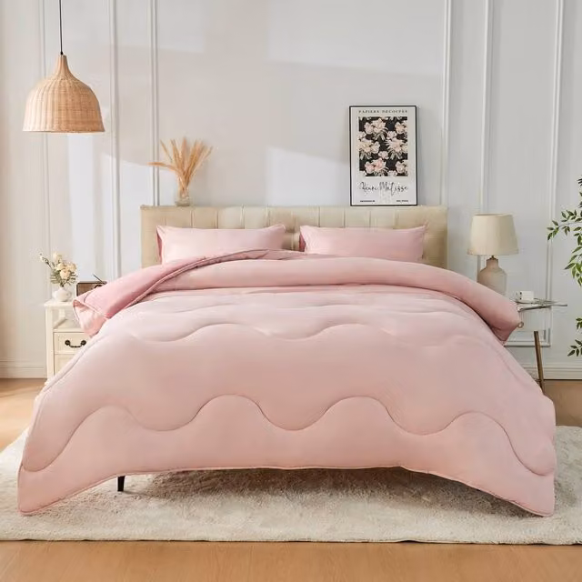 Gaveno Cavailia King Size Coverless Microfibre Duvet with Pillowcases, 10.5 Tog, Pink, W: 230 cm x L: 220 cm