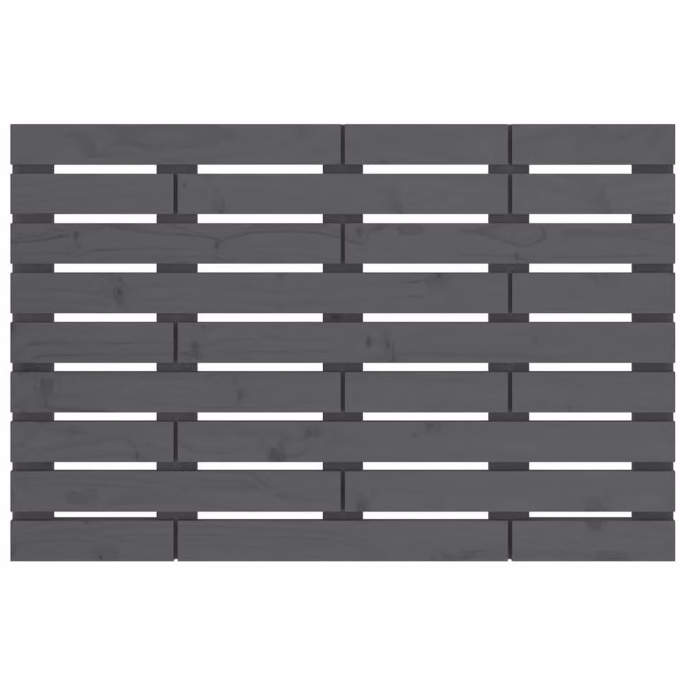 Berkfield Home Grey Rustic Solid Pine Wall Mounted Headboard W/D/H: 106 x 3 x 63 cm – 3