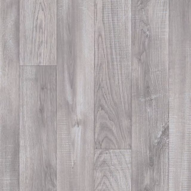 Alba Grey Wood Look Anti Slip Sheet Vinyl Flooring, 2.8mm Thickness, W: 200 cm x L: 500 cm