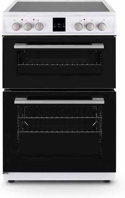 Montpellier White 60cm Ceramic Double Electric Cooker with Fan Oven and Catalytic Cleaning – 4