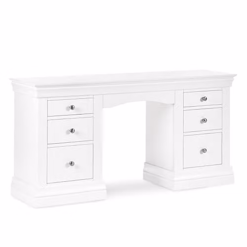 Julian Bowen Clermont 6 Drawer Dressing Table in White – 2