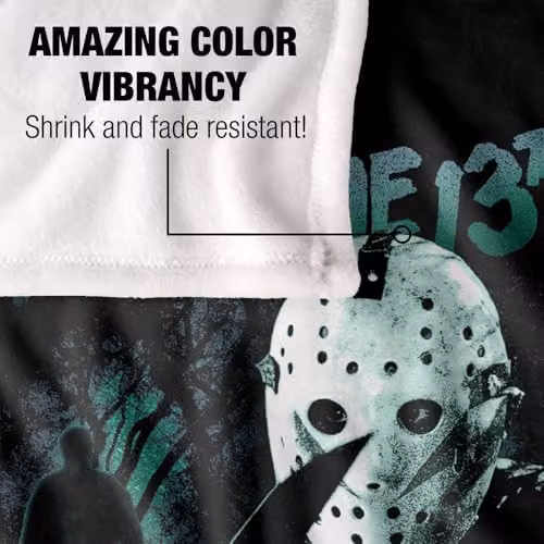 Warner Bros. Friday The 13th Lurk Silky Touch Super Soft Fleece Throw Blanket, Multicolour, W: 91.44 cm x D: 147 cm – 3