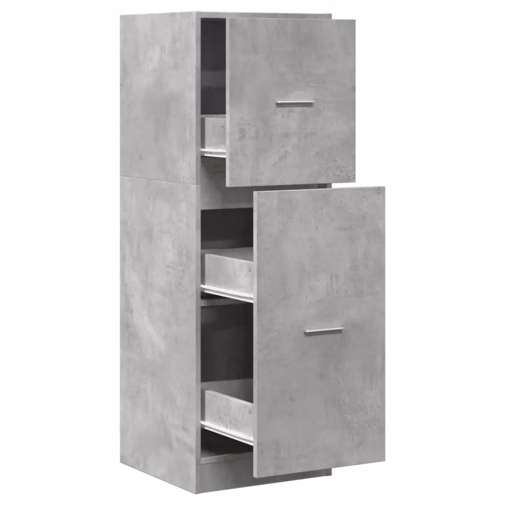 Berkfield Home Apothecary Cabinet in Concrete Grey, W/D/H: 40 x 41 x 118 cm – 2
