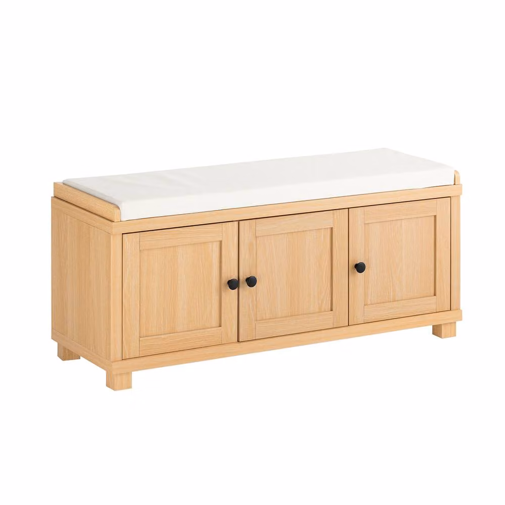 SoBuy Entrance Bench with Storage in Light Oak – 2