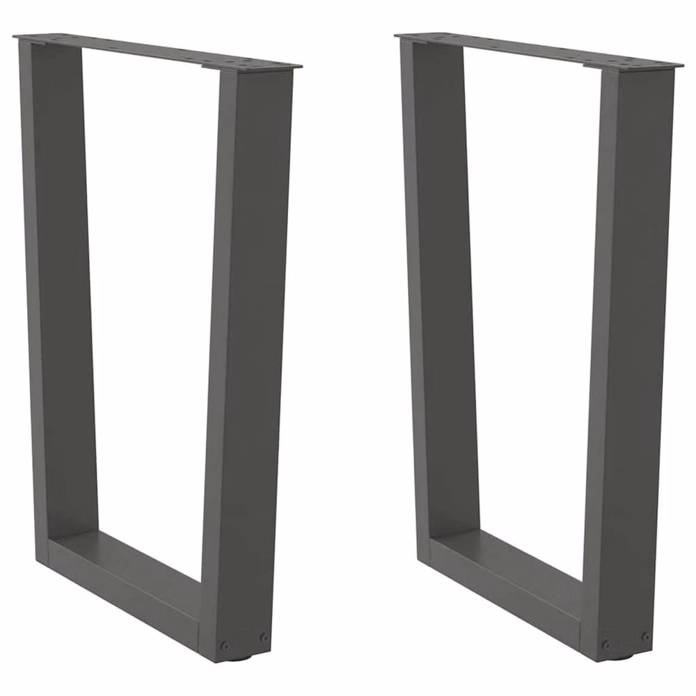 Berkfield Home Modern V-Shape Dining Table Legs, 2 Pieces, Anthracite Grey, W/H: 60 x 72-73.3 cm – 2