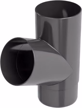 Galeco Industrial PVC Downpipe Branch, 67 Degree, 100mm, Anthracite Grey
