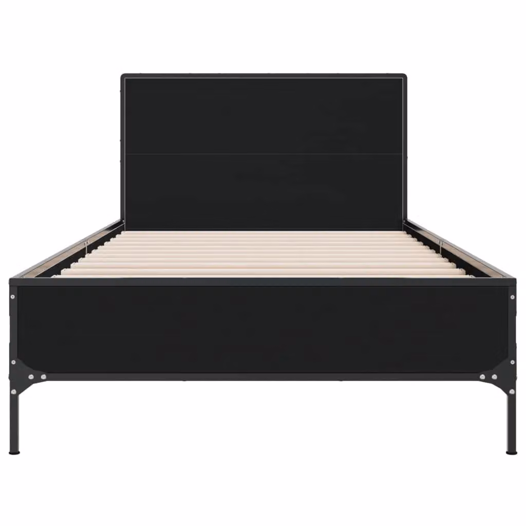 Berkfield Home Modern Black Bed Frame W/D/H: 100 x 200 cm – 3