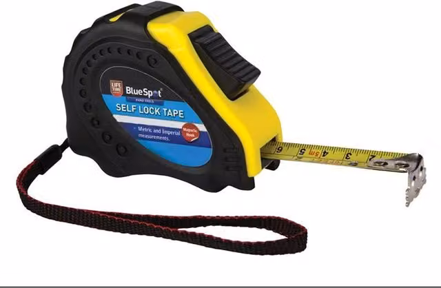 Bluespot Tools Easy Read Magnetic Pocket Tape Measure in Yellow and Multicolour – 1