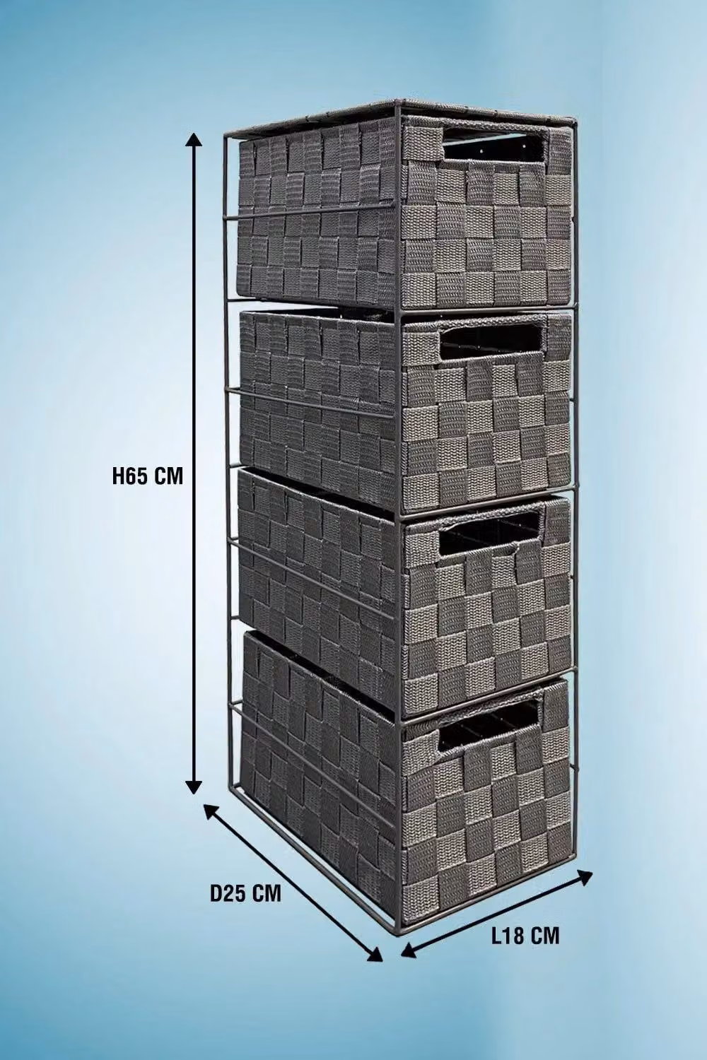 Arpan Grey 4 Drawer Freestanding Storage Cabinet Unit – 2