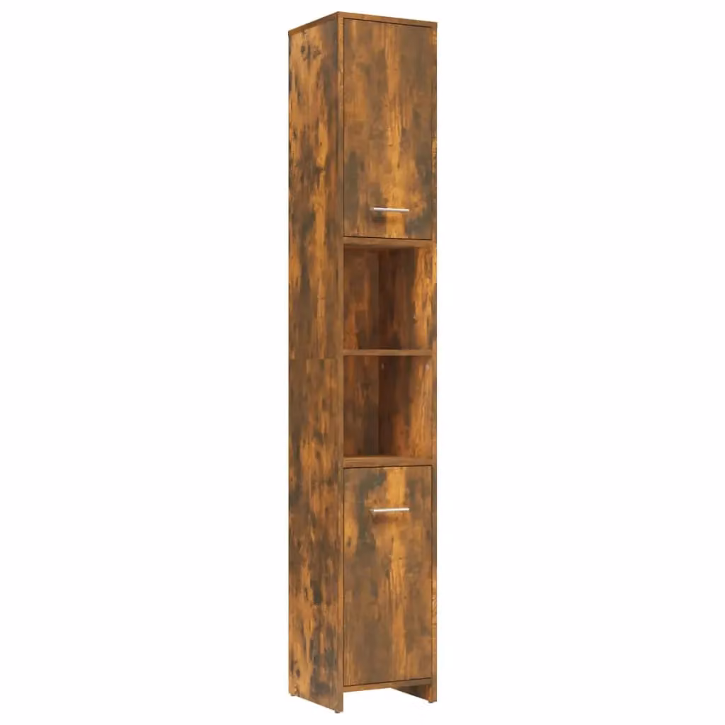 Berkfield Home Smoked Oak Bathroom Cabinet, Brown, W: 30 cm, D: 30 cm, H: 183.5 cm – 2