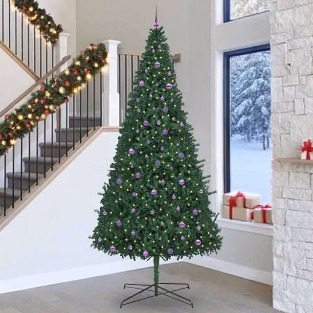 Berkfield Home Green Christmas Tree with Decorative String Lights, 400 cm – 1