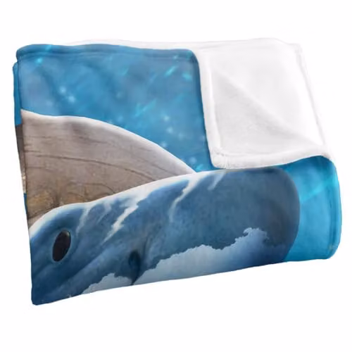 JQ Licensing Jlo Shark Hunting Silky Touch Super Soft White Fleece Throw Blanket W/D/H: 152 x 127 cm – 2