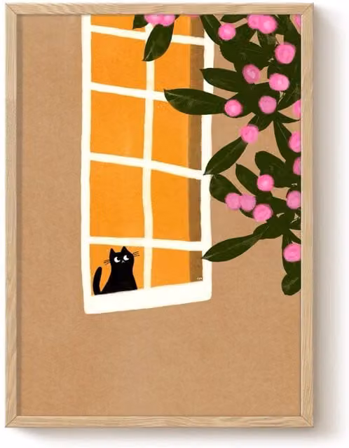 The Paper Tail Window Gazing Multicolour Paper Poster, A4