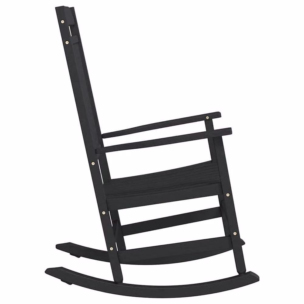 Berkfield Home Garden Black UV-Resistant Rocking Chair with Armrests, W/D/H: 65 x 84 x 114 cm – 5