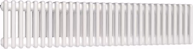 Lux Heat White Horizontal 4 Column Traditional Steel Radiator, H: 30 cm, W: 137 cm
