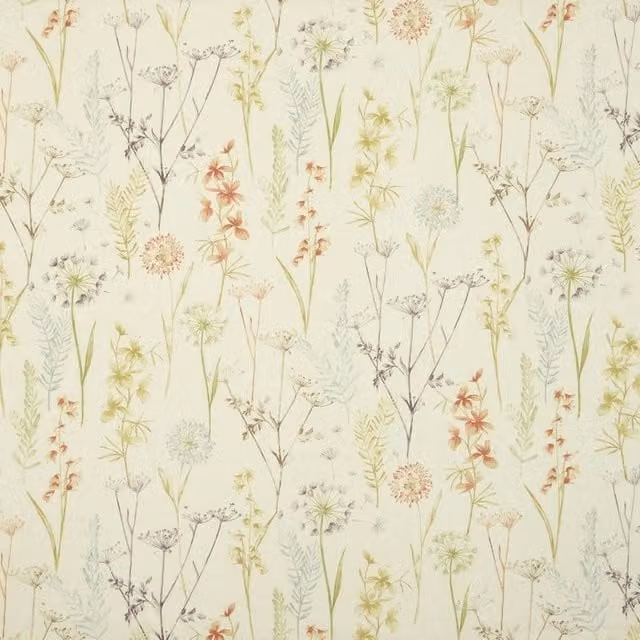 Terrys Wild Flower Fabric in Terracotta Multicolour