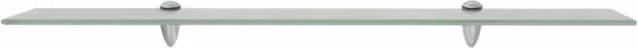 Berkfield Home Modern Floating Glass Shelves, 2 Pack, Clear, W: 80 cm, D: 20 cm, H: 0.8 cm