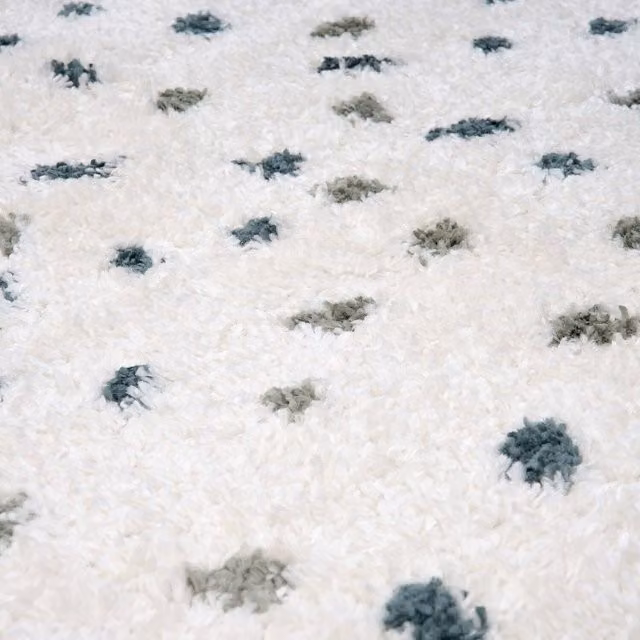 The Rugs Moodi Dots Design Patterned Shaggy Rug in Green