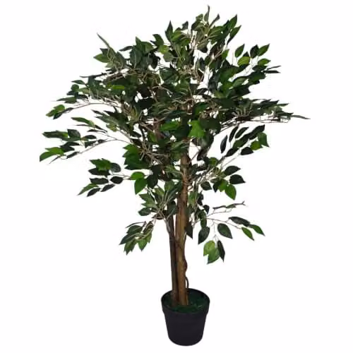 Leaf Artificial Green Ficus Tree, Height: 90 cm