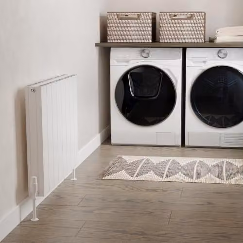 UK Radiators Thetford White Flat Tube Horizontal Designer Radiator H 60.0 cm x W 74.8 cm x D 8.4 cm – 2