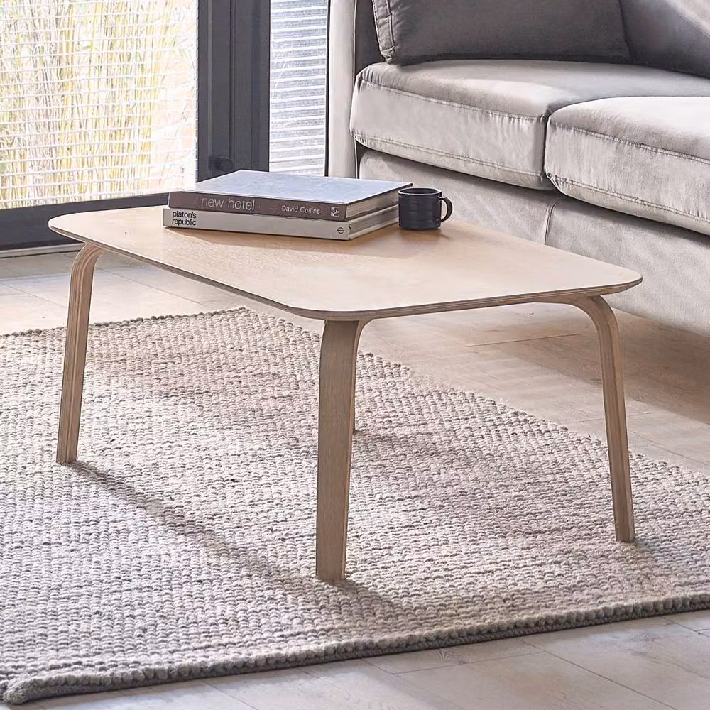 Cheshire Skara Contemporary Rectangular Coffee Table in Beige Wood – 2