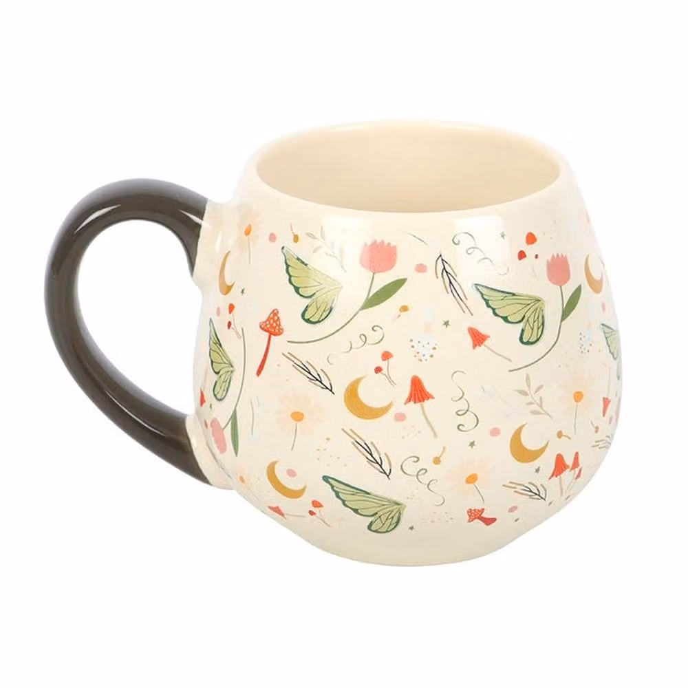 Uniqueful Fairy Folklore Print Rounded Ceramic Mug, Multicolour, 550ml – 2