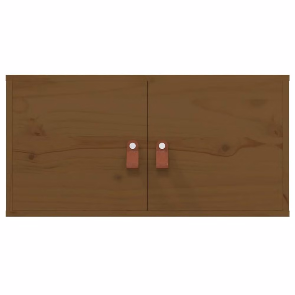 Berkfield Home Rustic Honey Brown Solid Wood Pine Wall Cabinet W: 60 cm, D: 30 cm, H: 30 cm – 3