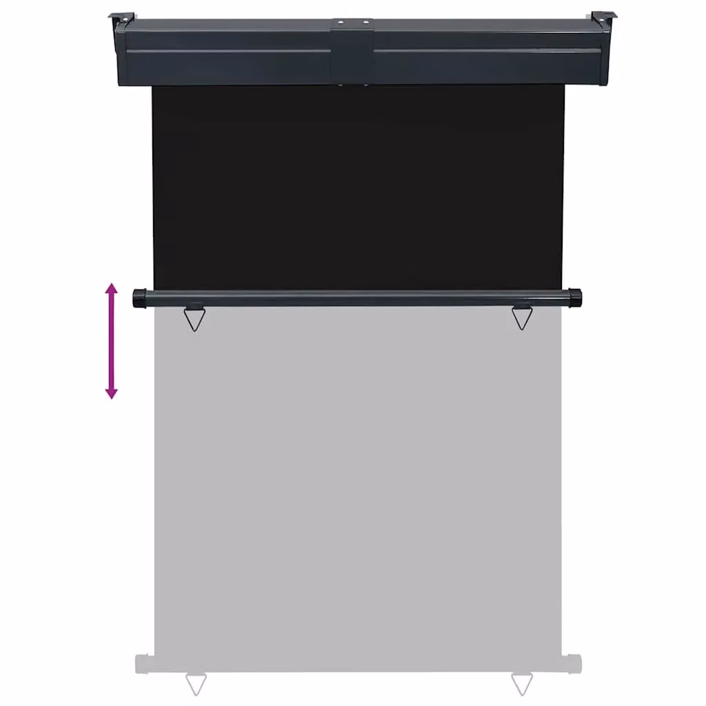 Berkfield Home Balcony Side Awning in Black, W/H: 125 x 250 cm – 3