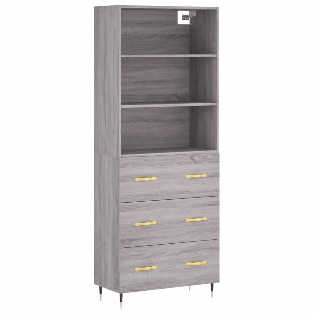Berkfield Home Grey Sonoma Highboard W/D/H: 69.5 x 34 x 180 cm – 3