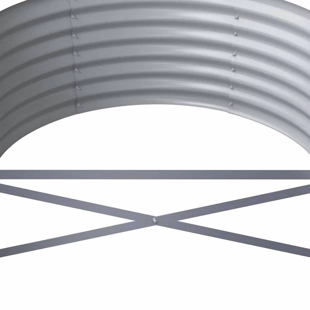 Berkfield Home Garden Powder-coated Steel Raised Bed in Anthracite, W: 620 cm, D: 80 cm, H: 36 cm – 4