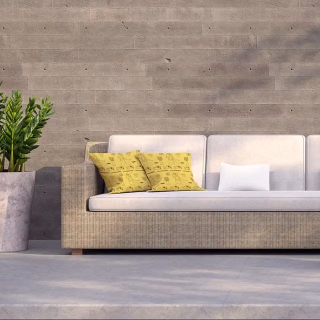 Andrew Lee Egyptian Hieroglyphics Pattern Outdoor Cushion, Yellow, W/D/H: 60 x 60 x 60 cm
