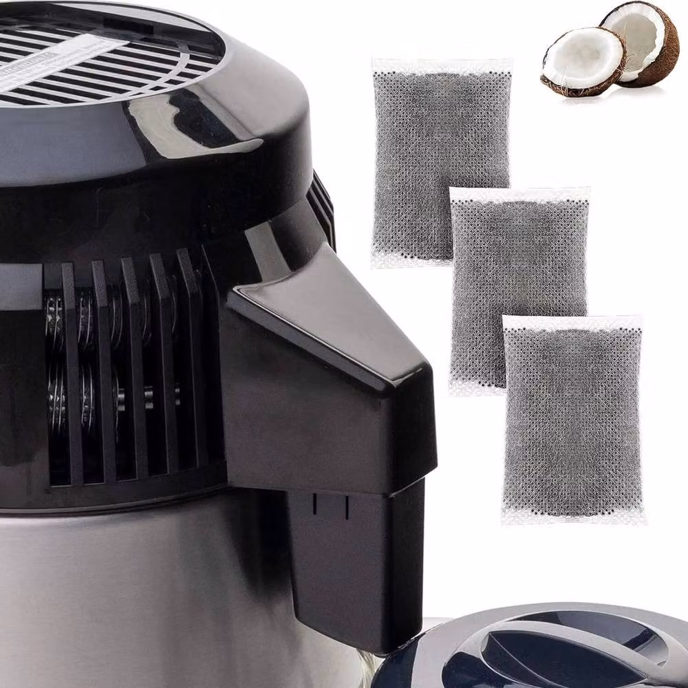 NESTLUNE 50 Pack Replacement Activated Charcoal Filters, Grey, W/D: 100 x 100 cm – 3