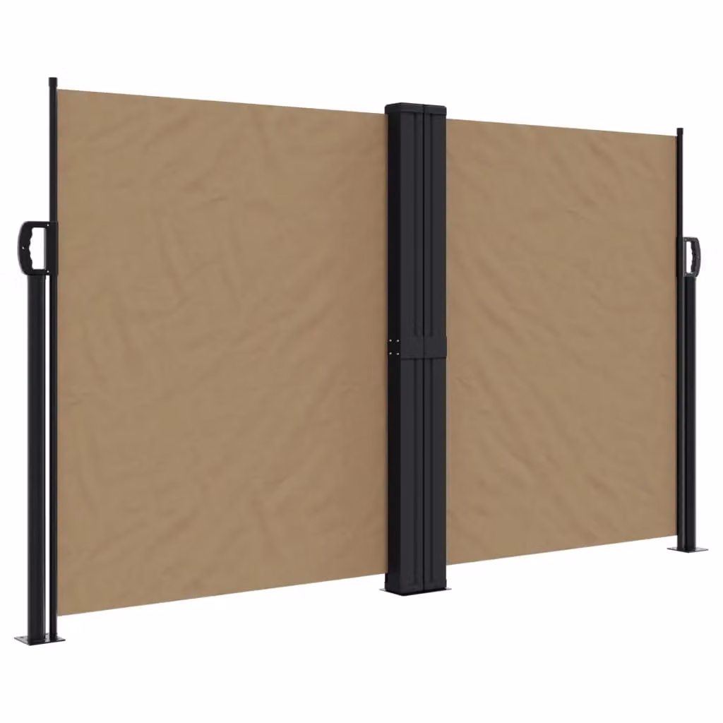 Berkfield Home Retractable Side Awning in Beige, Manual Pull, Polyester, W: 140 cm, L: 1200 cm – 2