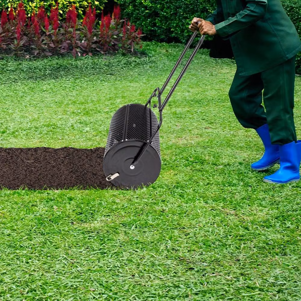 NESTLUNE Garden Compost Roller in Black, 76L Capacity – 3