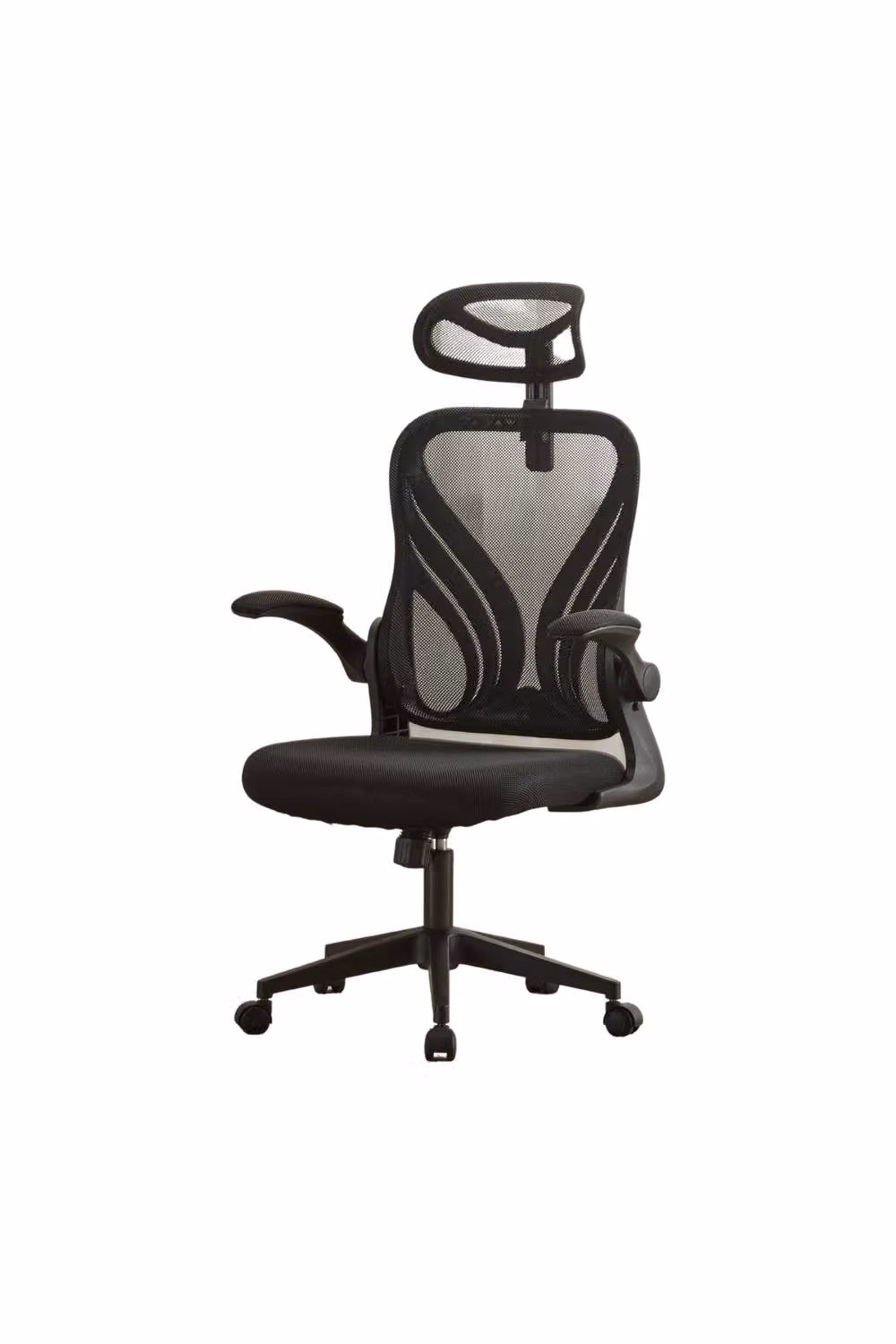 Home Source Ergonomic Office Chair in Black with Headrest and Adjustable Armrests, W/D/H: 51.0 x 56.0 x 120.0 cm – 3