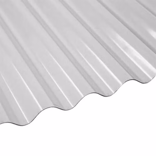 Storm Transparent Corrugated PVC Plastic Sheet W: 76.2 cm, L: 279 cm