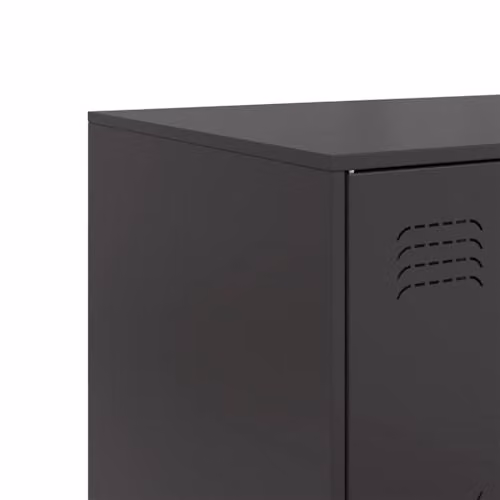 vidaXL Modern Matt Black Metal Sideboard W/D/H: 99 x 39 x 73 cm – 4
