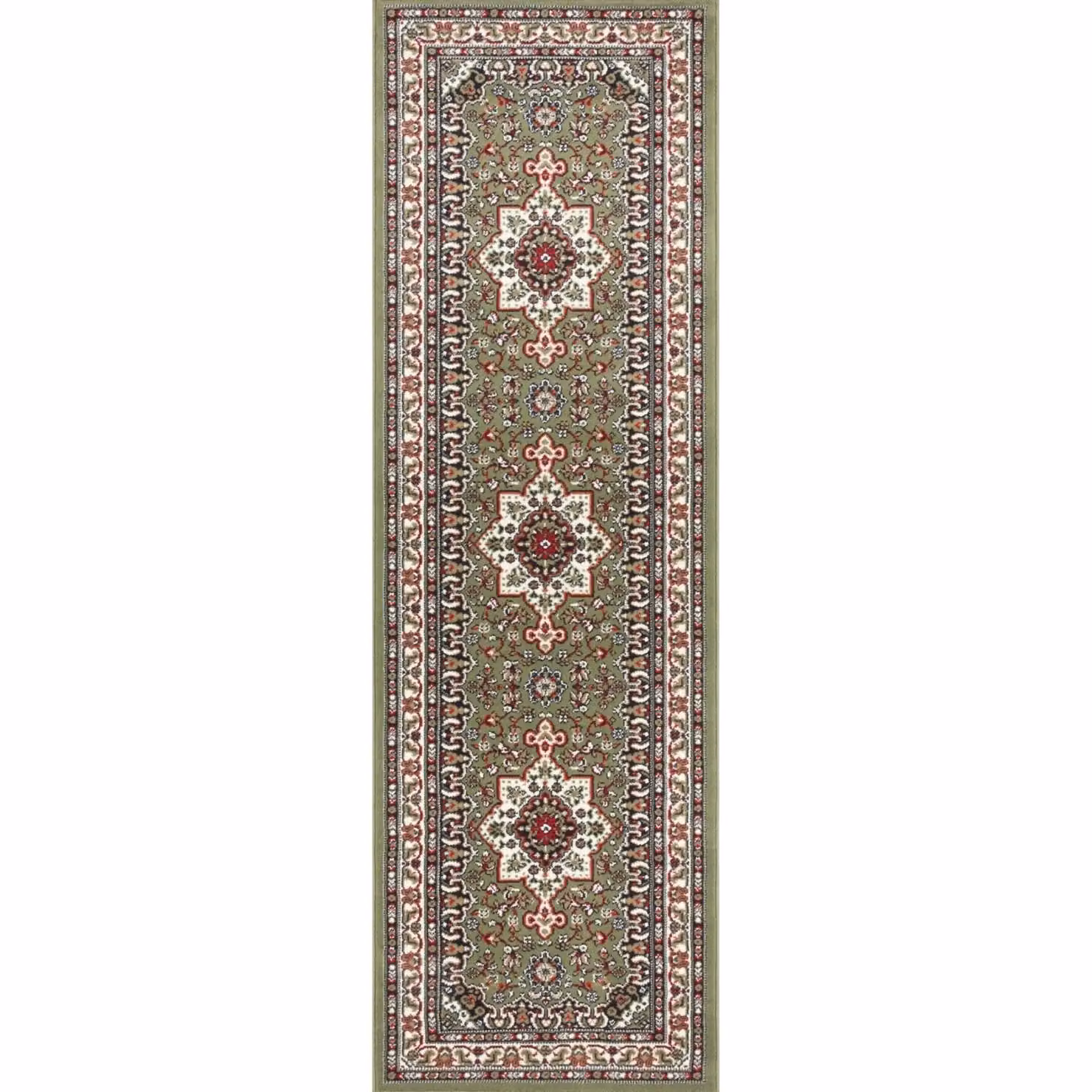 THE RUGS Oriental Parun Tabriz Vintage Polypropylene Carpet, Green, W: 160 cm, L: 230 cm – 4