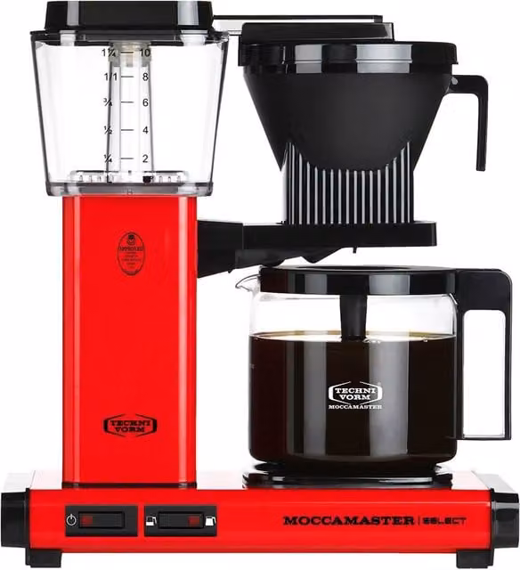 Moccamaster KBG Select Filter Coffee Machine with Glass Jug, Red, 1.25 l