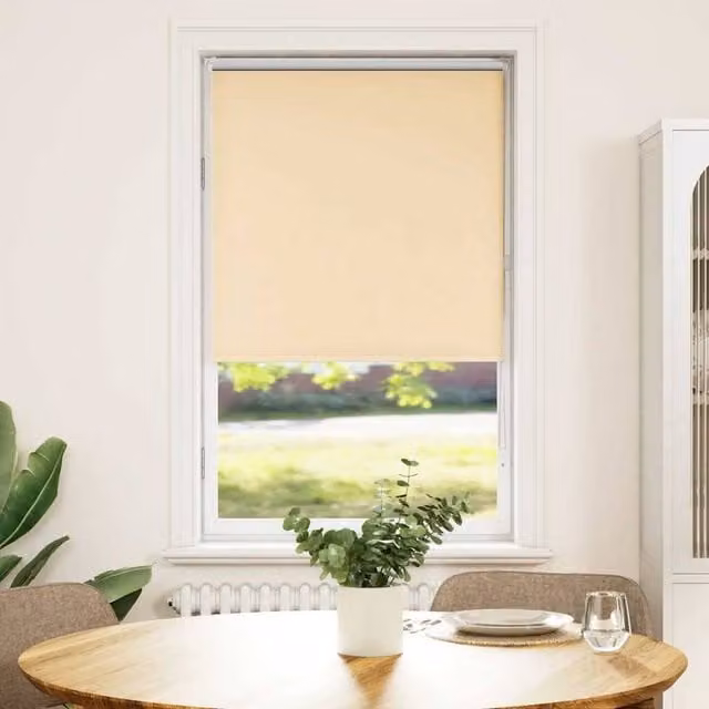 Berkfield Home Blackout Roller Blind in Beige Polyester, W: 75 cm, H: 130 cm