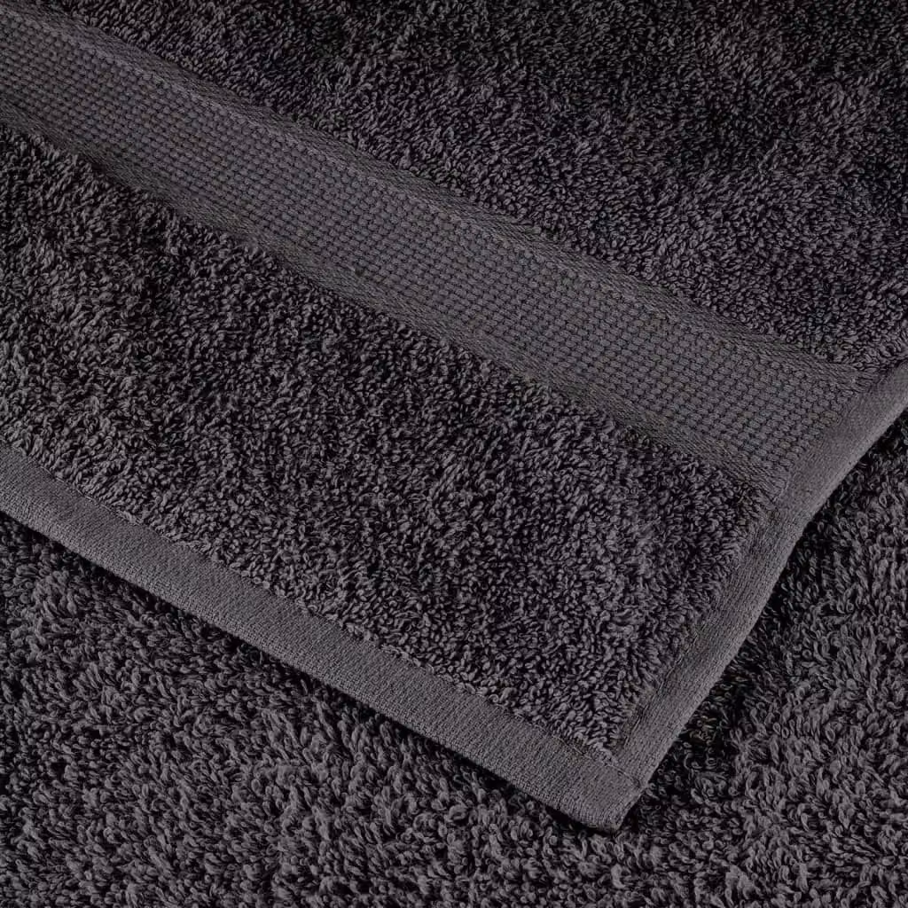 Berkfield Home SOLUND 12 Piece Premium Cotton Terry Towel Set in Anthracite Black, 600 gsm – 5