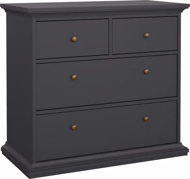 Furniture To Go Paris Classic 4 Drawer Chest in Grey – 1