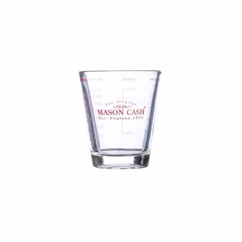 Mason Cash Classic Collection Mini Glass Measuring Cup with Printed Scale, Transparent