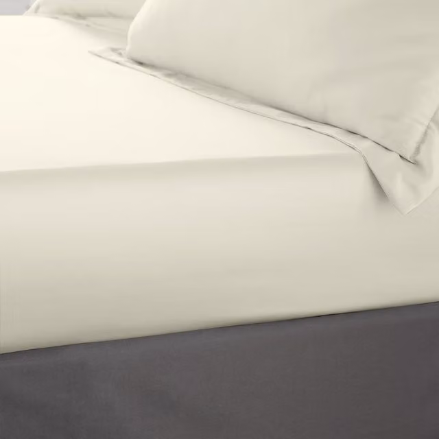 Catherine Lansfield Silky Soft Satin Fitted Sheet in Champagne Beige